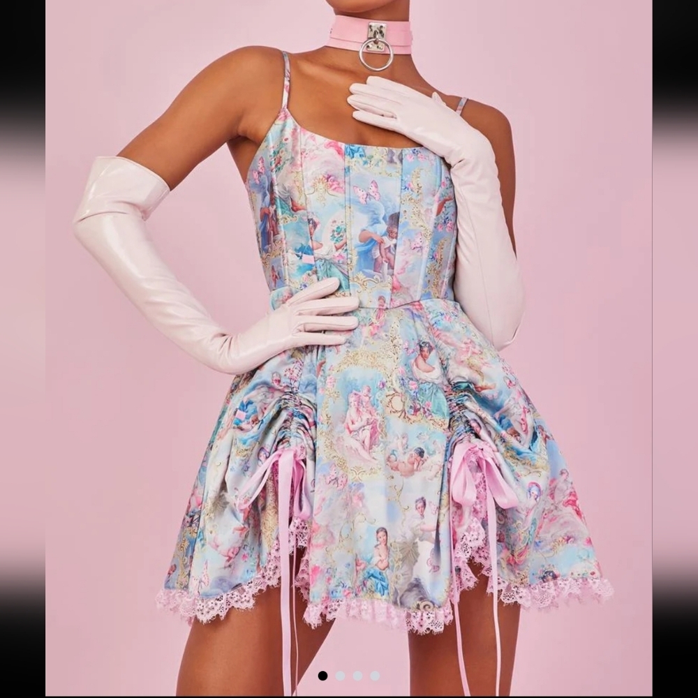 New Dolls Kill Divine Lush Opulence Corset Dress Small - Picture 5 of 6
